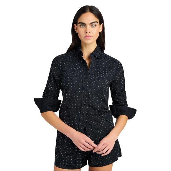 Generation Love MARC CRYSTAL  Button down SHIRT in black Sz S - Picture 1 of 8